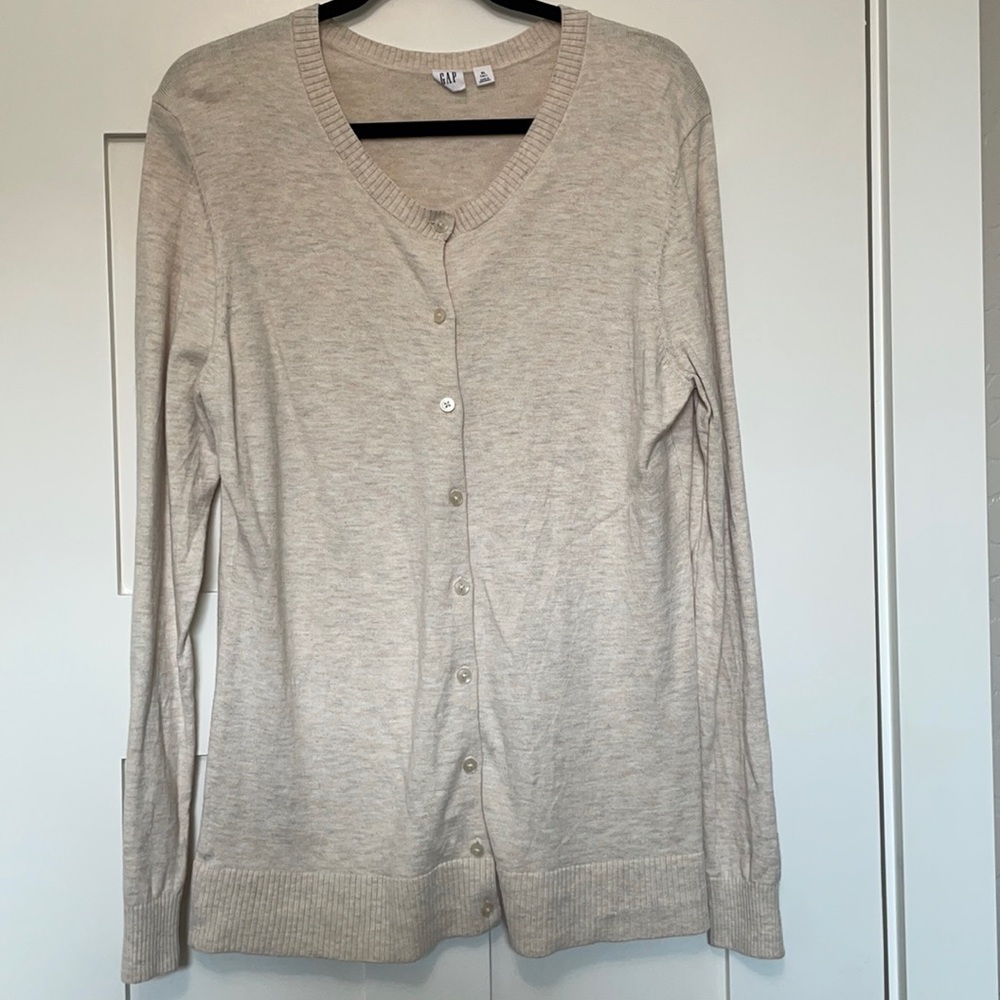 NEW Gap TALL Crewneck Cardigan Sweater